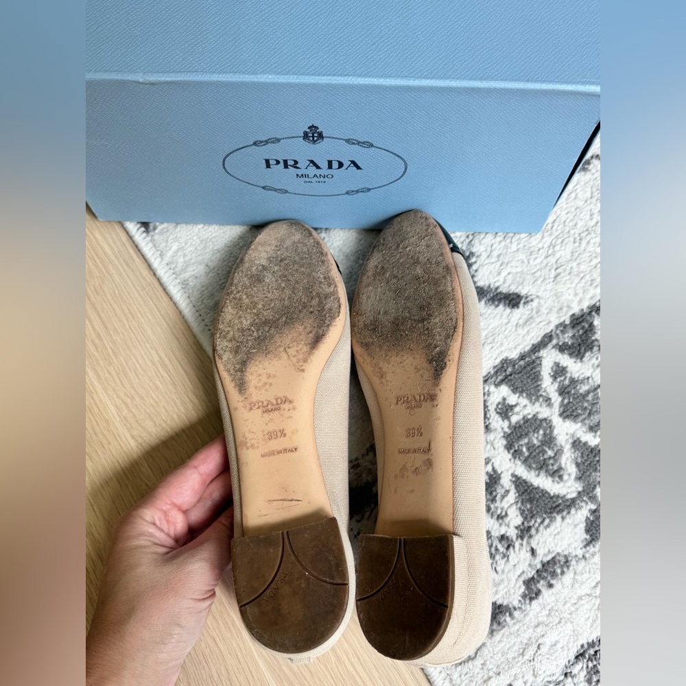 PRADA Canvas Colorblock Pattern flats 9.5 - Picture 5 of 9